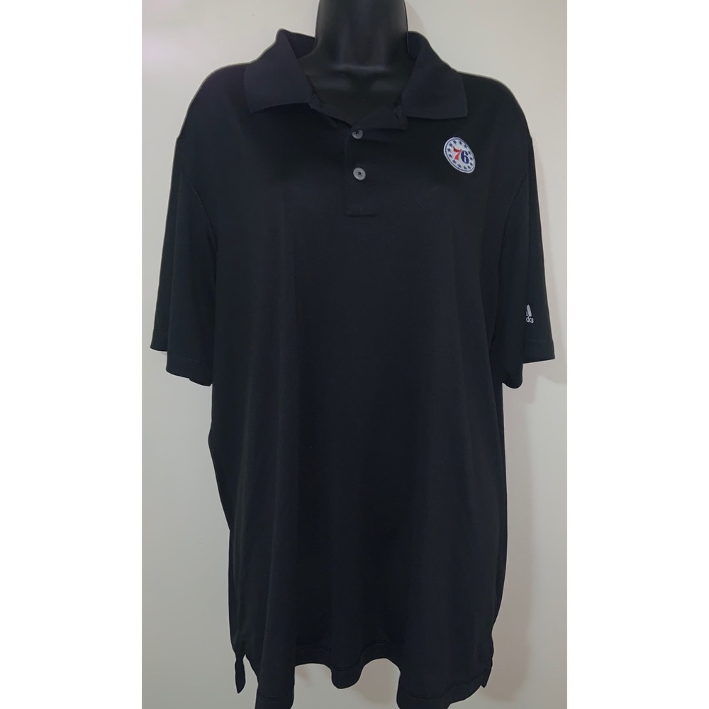 Adidas 76ers Black Golf Polo Size XL